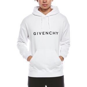 Givenchy Mens  Slim Fit Hoodie, White